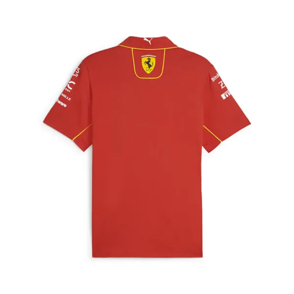 Official Ferrari team polo shirt 2024, burnt red, Mens - Image 2