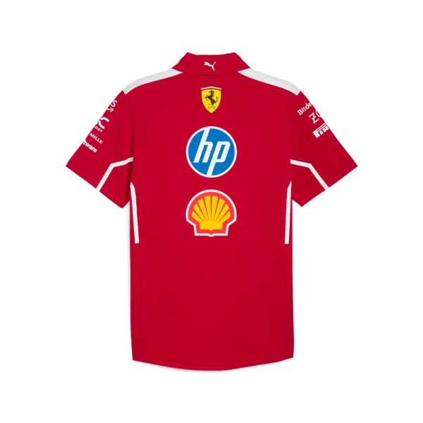 Ferrari team polo shirt 2025, dark cherry, Mens - Image 2