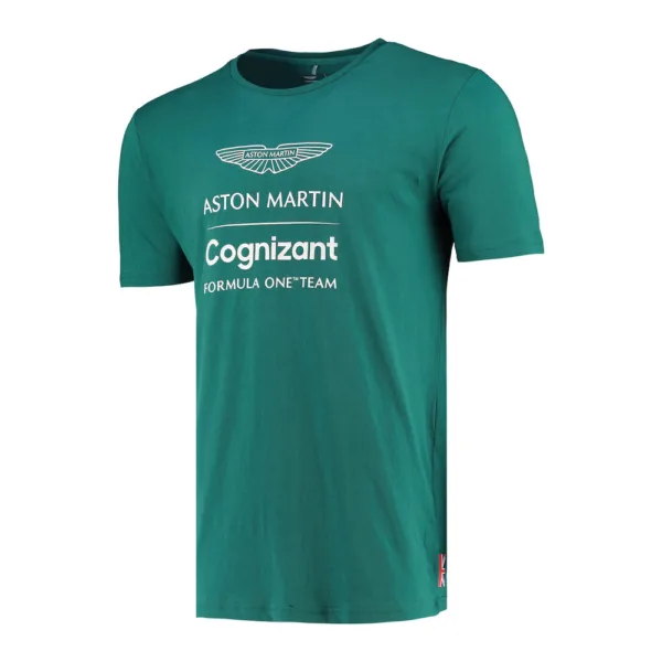 Aston martin lifestyle logo tee shirt, green, Mens