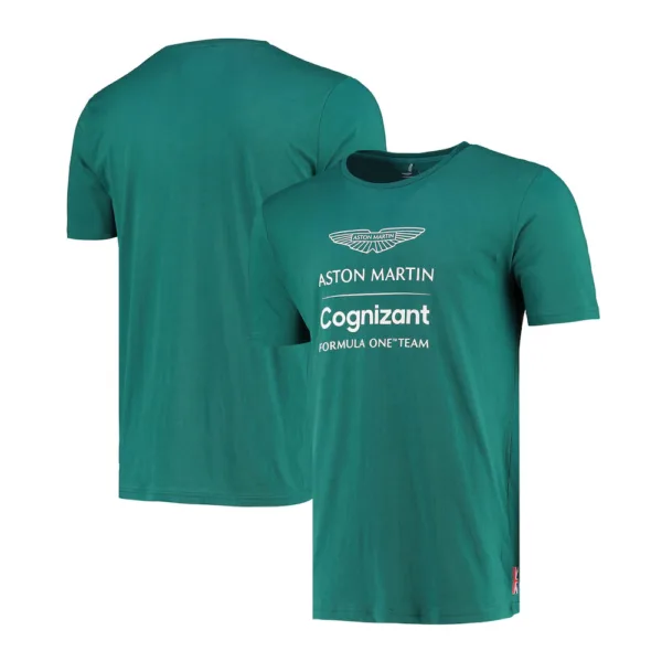 Aston martin lifestyle logo tee shirt, green, Mens - Image 2