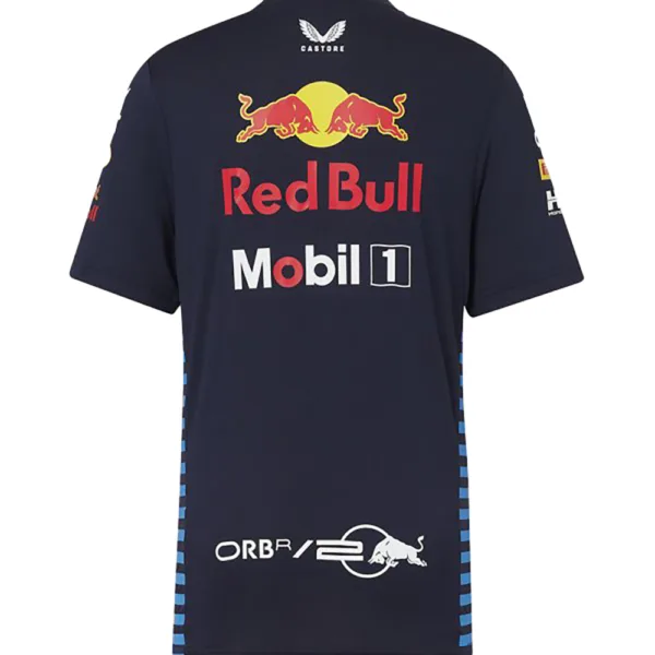 Red bull team tee shirt 2024, sky blue, Kids - Image 2