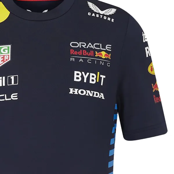 Red bull team tee shirt 2024, sky blue, Kids - Image 3