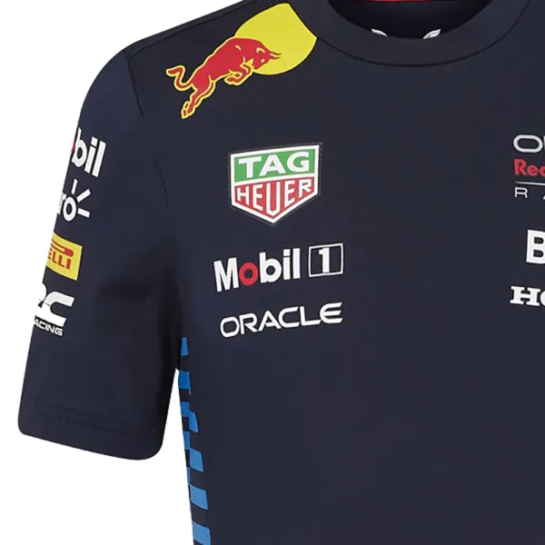 Red bull team tee shirt 2024, sky blue, Kids - Image 4