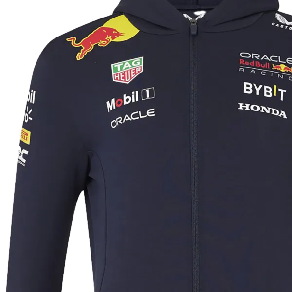 Red bull team full zip hoodie 2024, sky blue, Mens - Image 4
