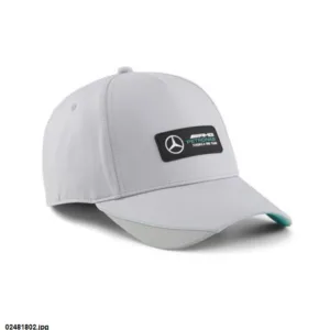 Mercedes team baseball cap 2024, silver, Adult