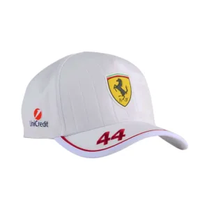 Ferrari hamilton #44 b/ball cap 2025, white, Adult