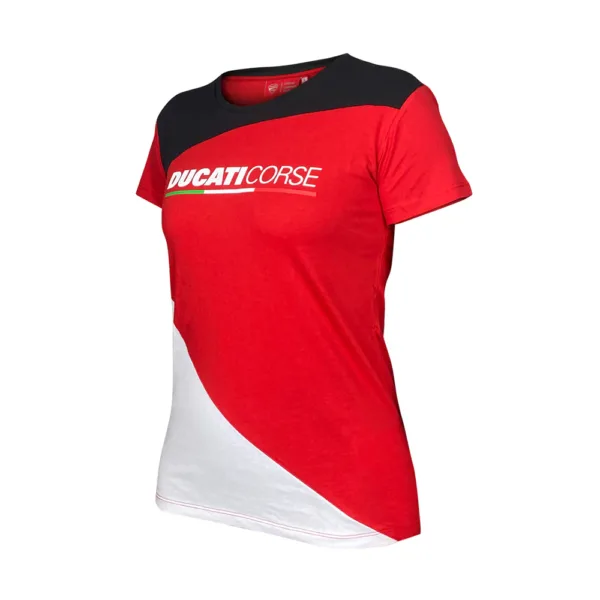 Ducati womens contrast inserts tee shirt, Ladies - Image 2