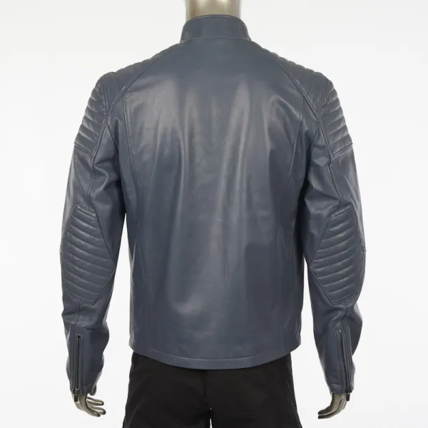 Ferrari quilted leather jacket, blue, Mens - Image 2