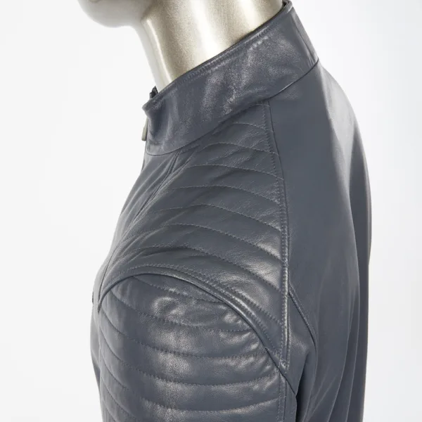 Ferrari quilted leather jacket, blue, Mens - Image 3