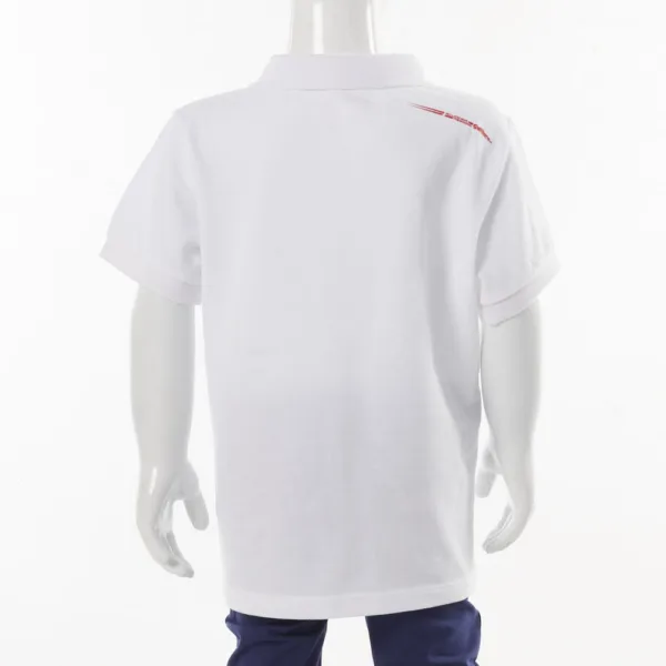 Ferrari big scudetto piquet polo shirt, white, Kids - Image 2