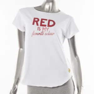 Ferrari girl red is my favourite tee shirt, white, Kids