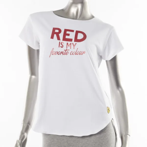 Ferrari girl red is my favourite tee shirt, white, Kids
