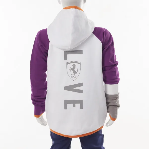 Ferrari girl love full zip hooded sweater, Kids - Image 2