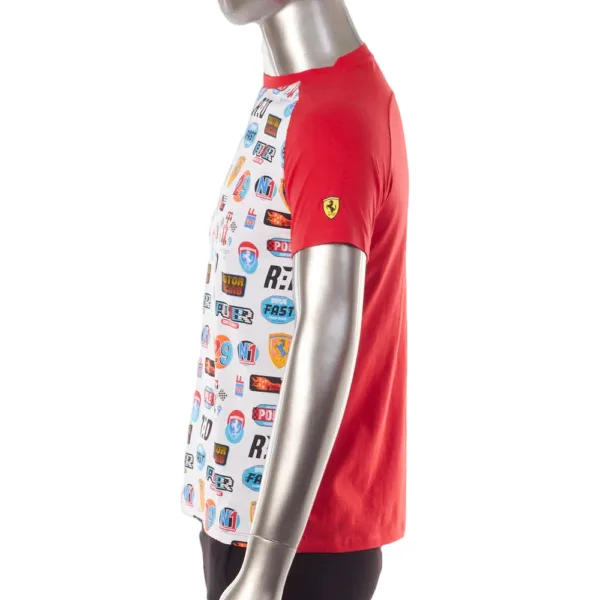 Ferrari allover print tee shirt, red, Kids - Image 3