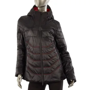 Ferrari nylon and softshell jacket, black, Ladies