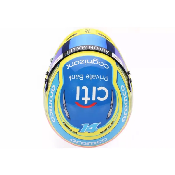 Alonso mini helmet Aston Martin 2023 + d/case, 1:2 - Image 2