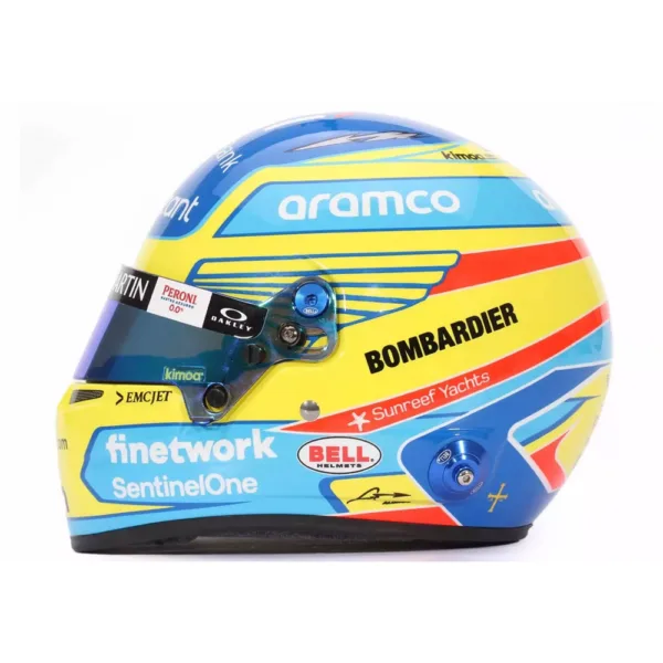 Alonso mini helmet Aston Martin 2023 + d/case, 1:2 - Image 3
