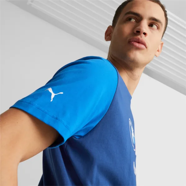Bmw M ess logo tee shirt, blue, Mens - Image 3