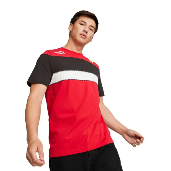 Ferrari race tee shirt rosso corsa, red, Mens - Image 3