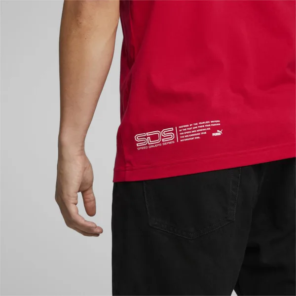 Ferrari race tee shirt rosso corsa, red, Mens - Image 4