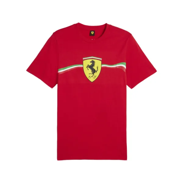 Ferrari big shield heritage rosso corsa, red, Mens