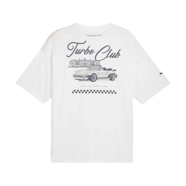Porsche graphic tee shirt, puma white, Mens - Image 2