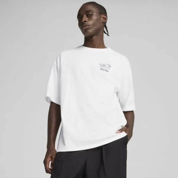 Porsche graphic tee shirt, puma white, Mens - Image 4