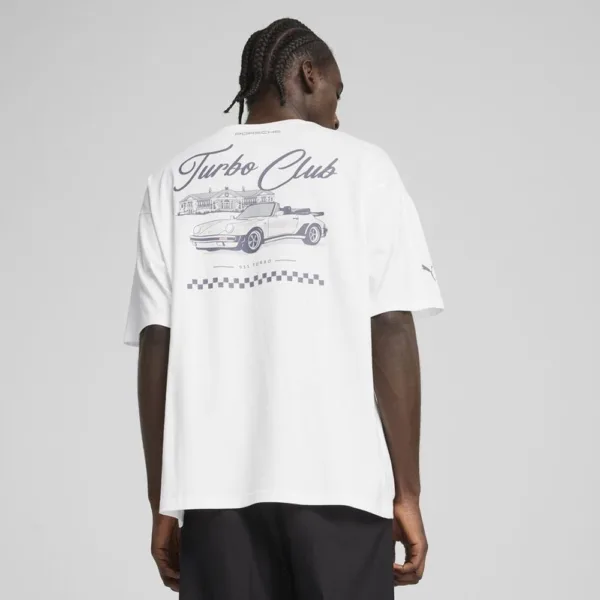 Porsche graphic tee shirt, puma white, Mens - Image 5