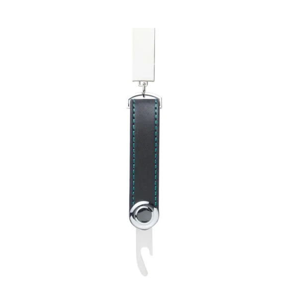 Mercedes leather keyring black - Image 2