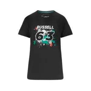 Mercedes russell #63 tee shirt, black, Ladies