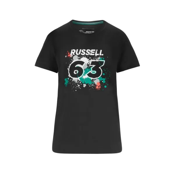 Mercedes russell #63 tee shirt, black, Ladies