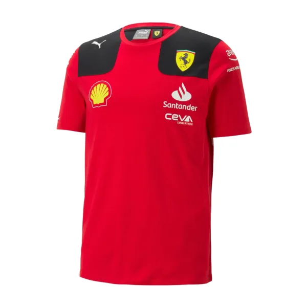 Official Ferrari team tee shirt 2023, red, Mens