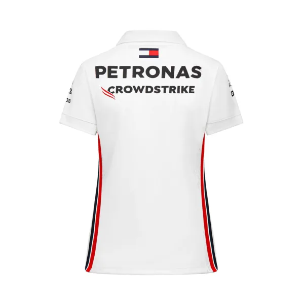 Mercedes team polo shirt 2023, white, Ladies - Image 2