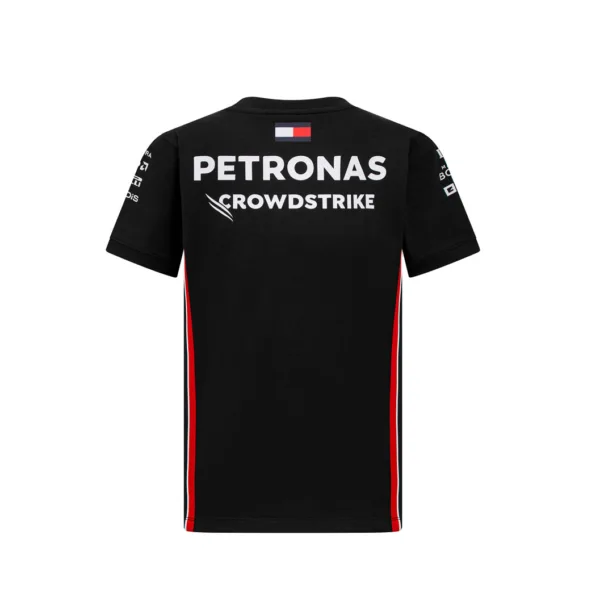 Mercedes team tee shirt 2023, black, Kids - Image 2