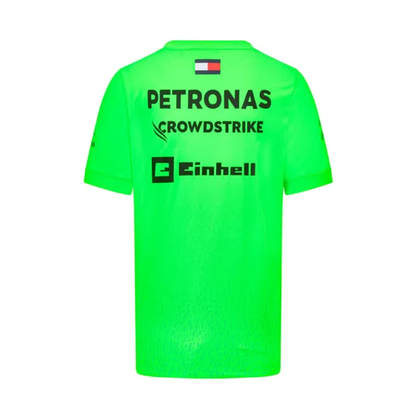 Mercedes team tee shirt 2023, green, Mens - Image 2