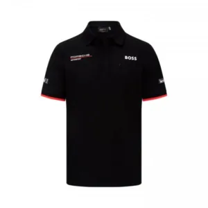 Porsche team polo shirt 2024, black, Mens