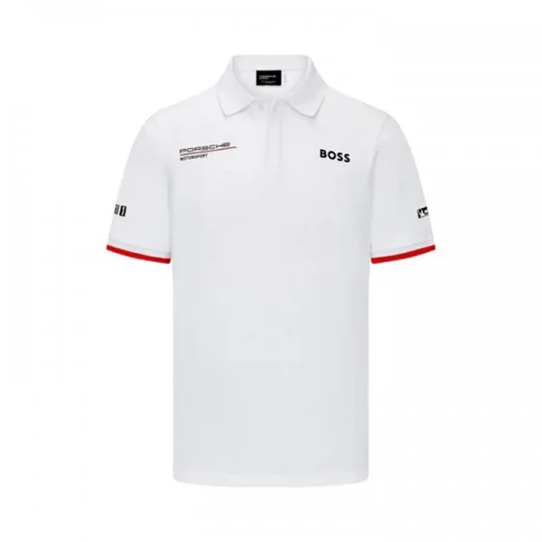 Porsche team polo shirt 2024, white, Mens