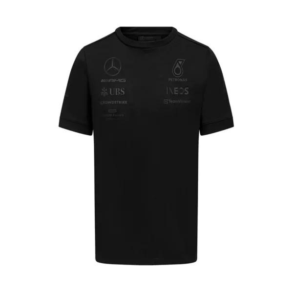 Mercedes team stealth tee shirt 2023, black, Mens