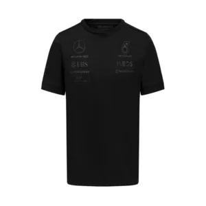 Mercedes team stealth tee shirt 2023, black, Mens