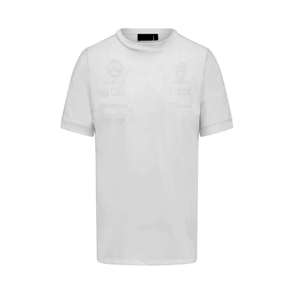 Mercedes team stealth tee shirt 2023, white, Mens