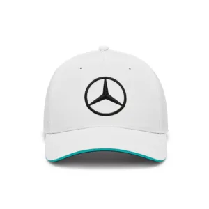 Mercedes team baseball cap, white, Adult