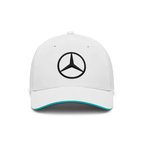 Mercedes team baseball cap, white, Adult