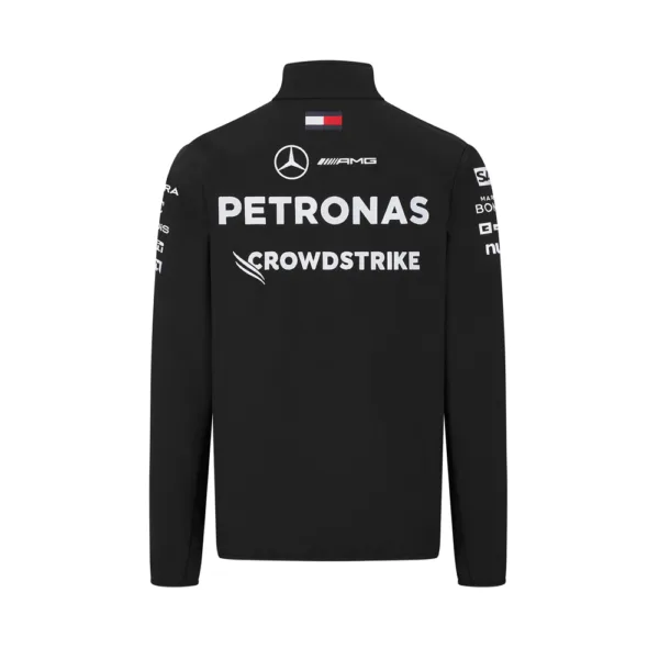 Mercedes team sofshell jacket 2024, black, Mens - Image 2