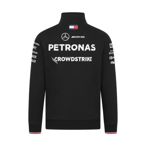 Mercedes team 1/4 zip sweatshirt 2024, black, Mens - Image 2