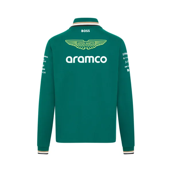 Aston martin team 1/4 zip sweatshirt 2024, green, Mens - Image 2