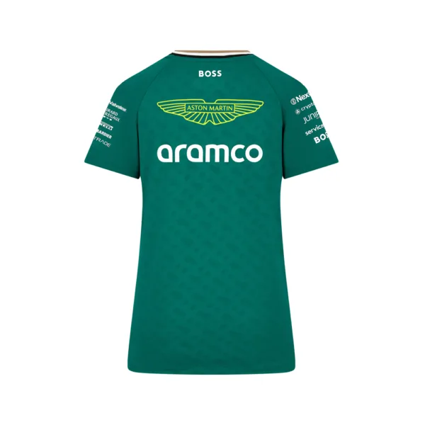 Aston martin team tee shirt 2024, green, Ladies - Image 2