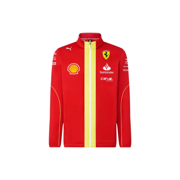 Official Ferrari team softshell jacket 2024, red, Mens