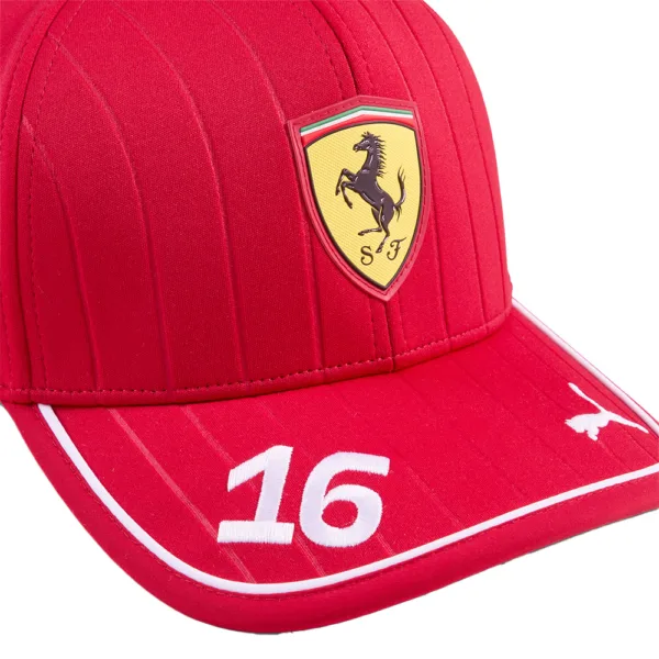 Ferrari leclerc #16 b/ball cap 2025, dark cherry, Unisex - Image 3