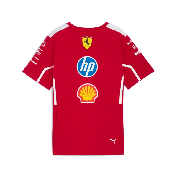 Ferrari team tee shirt 2025, dark cherry, Ladies - Image 2