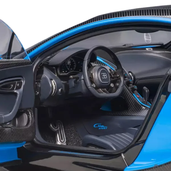 Bugatti chiron sport blue/carbon, 1:18 - Image 4